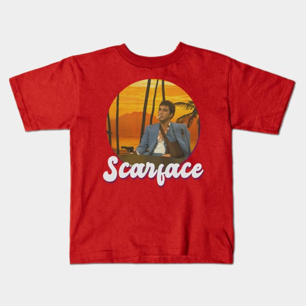 Scarface Tony Montana Kids T-Shirt by Mollie